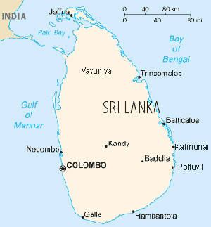 Sri Lanka map